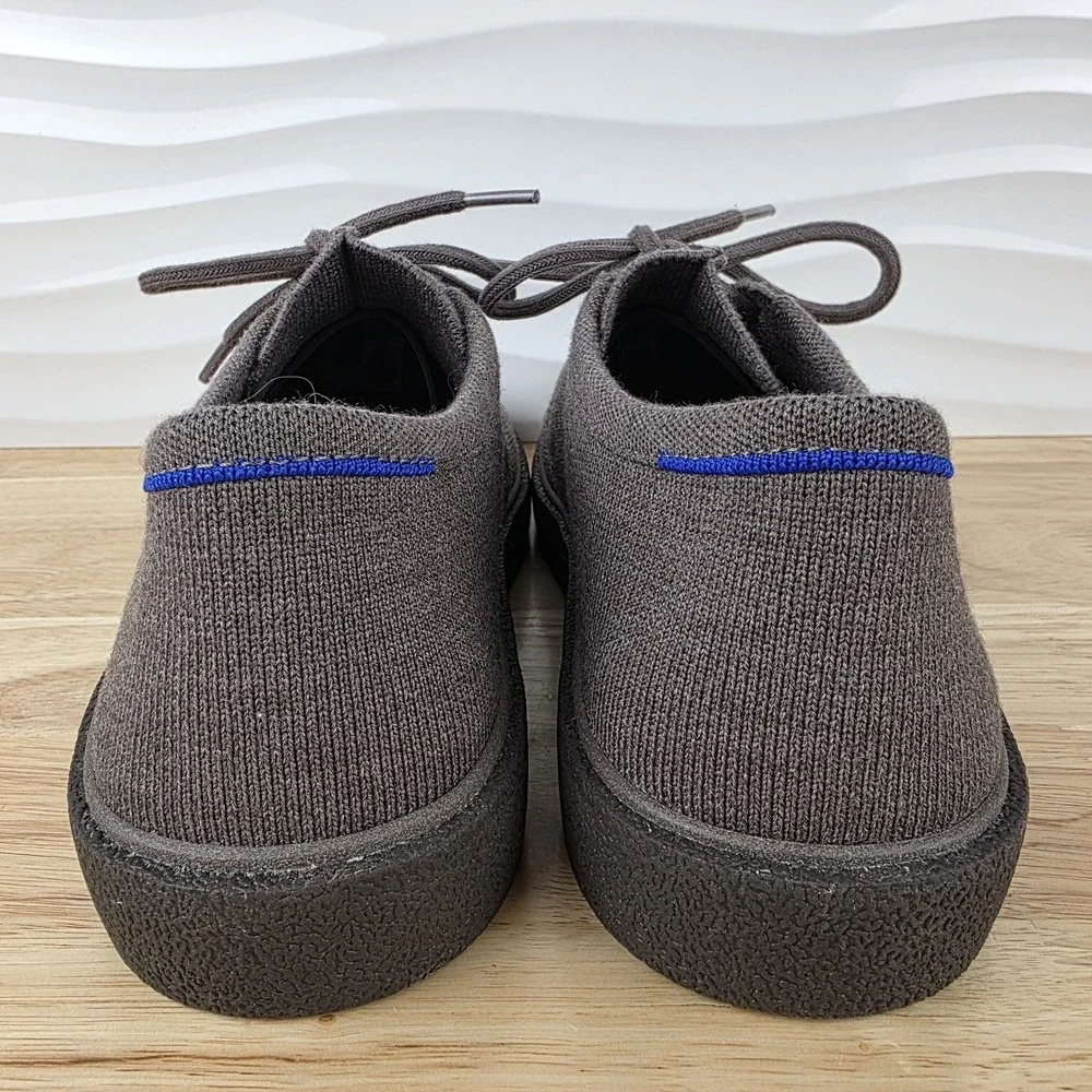 Rothys The Monty Sneakers Mens Size 10 Timber Brown Merino Wool Casual Shoes - Picture 9 of 14